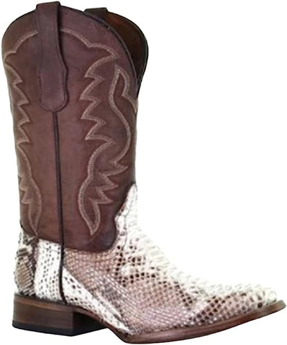 Circle G Mens Natural/Brown Python Western Boot L5740