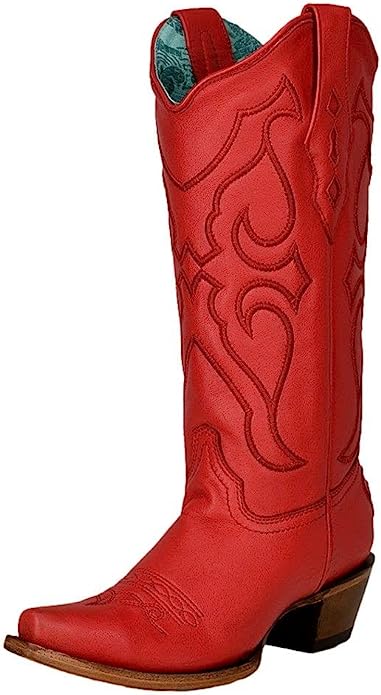 Corral Ladies Red Tall Snip Toe Western Boot Z5073