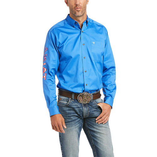 Ariat Men's Team Logo Twill Fitted Shirt 10036436