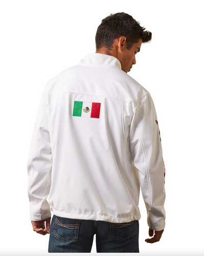 Ariat Men's New Team Softshell Mexico Jacket White 10043549