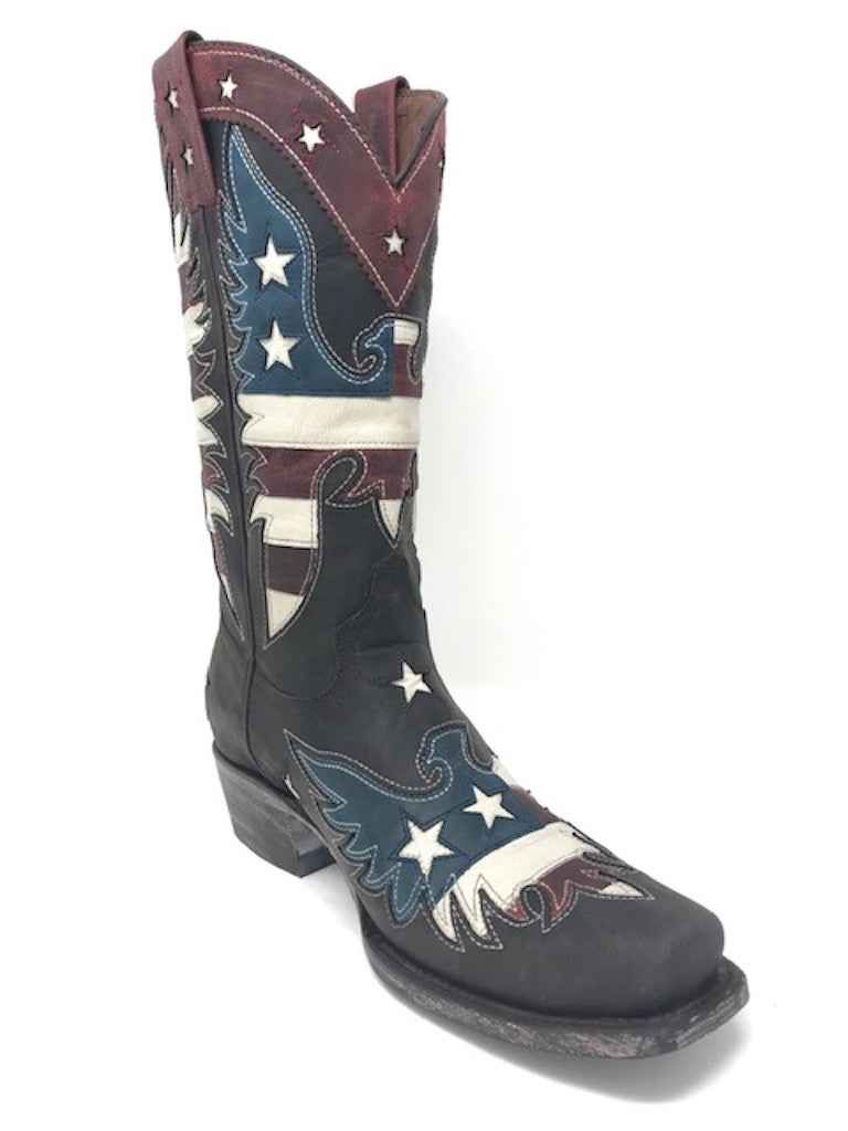 Denver Boots Man Flag Style Brown Mad Dog 7565